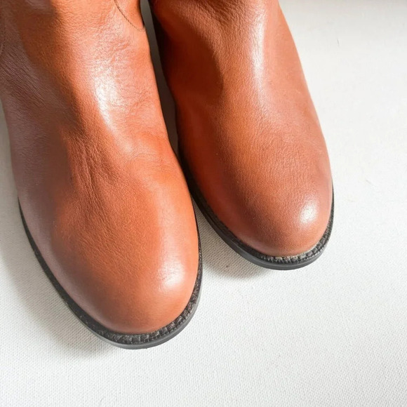 Lauren Ralph Lauren Caramel Brown  Leather Riding style Boots Jenny 9.5 - Picture 9 of 14